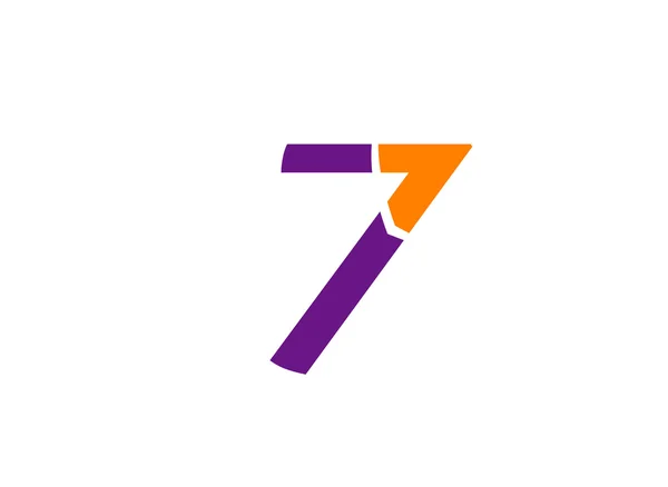 Логотип номер 7. Векторный логотип . — стоковый вектор