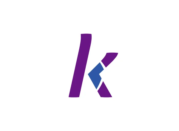 K 로고 아이콘 디자인 템플릿 요소. 벡터 색 표시 — 스톡 벡터