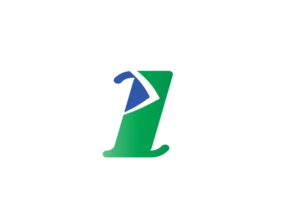 Nummer één 1 logo pictogrammalplaatje — Stockvector