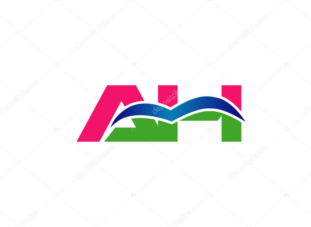 AH company group linked letter logo