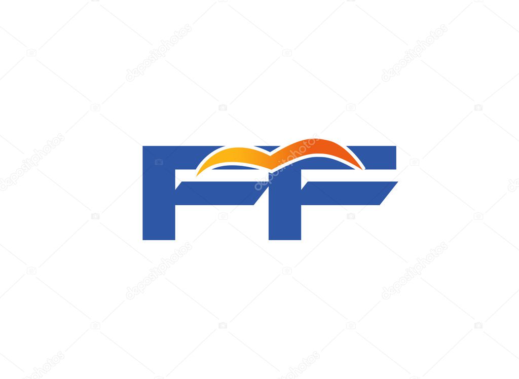 Logo FF. Elemento de carta de marca gráfica vectorial ...