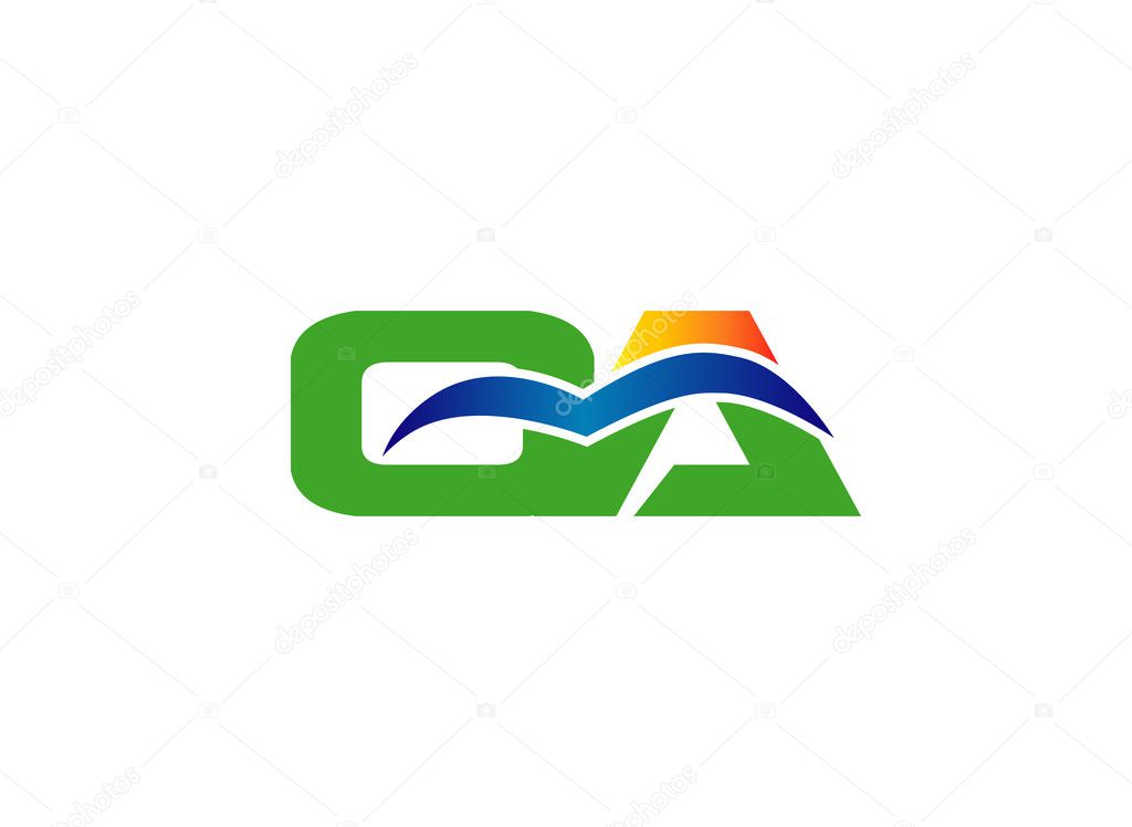 qa logo letter design vector