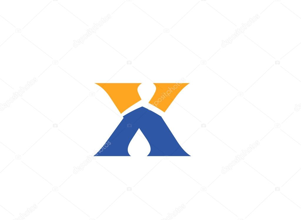 Letter X logo design vector