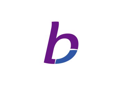 B Harfi Logo Simgesi Tasarım Şablonu Elemanları