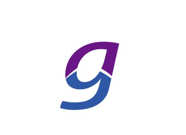 G harfi logo tasarım şablonu elementleri