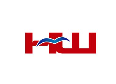 HW Logo. Vektör grafik marka mektup öğesi