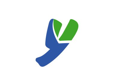 Y harfi logo tasarım şablonu elementleri