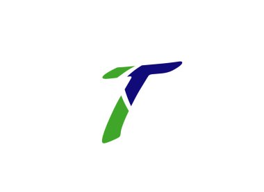 T harfi logo tasarım şablonu elementleri