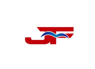 JF Logo. Vektör grafik marka mektup öğesi