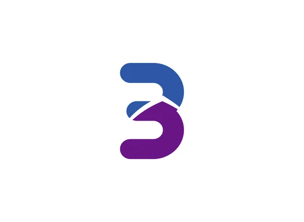 Αριθμός λογότυπο του σχεδιασμού. Αριθμός τρία λογότυπο. 3 λογότυπο φορέα πρότυπο — Διανυσματικό Αρχείο