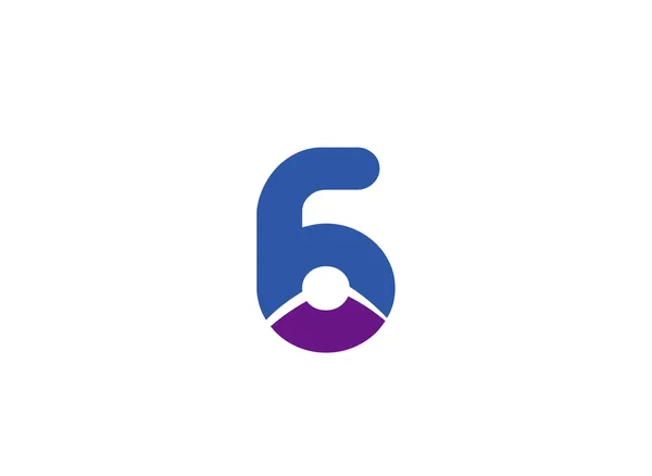 Логотип номер 6. Векторный логотип — стоковый вектор