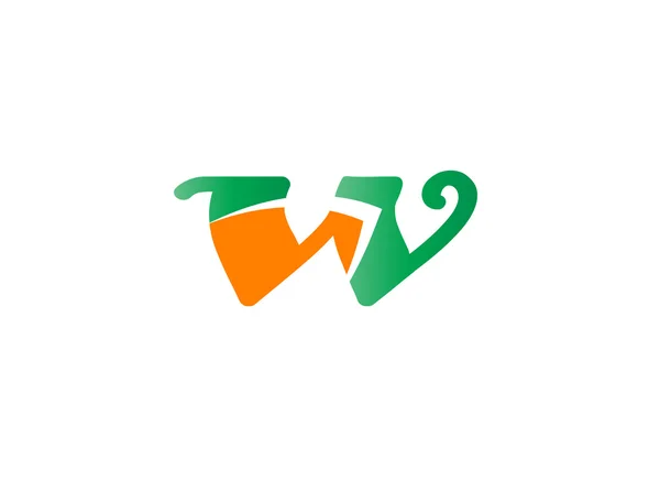Letra W logotipo ícone design elementos de modelo —  Vetores de Stock