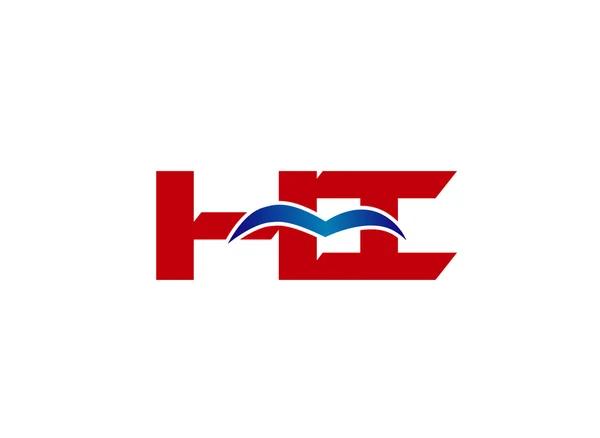 Salut Logo. Élément de lettre de marque graphique vectoriel — Image vectorielle