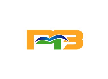 PB logo tasarlamak vektör