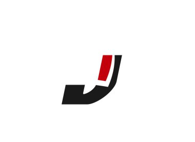 J harfi logo tasarım şablonu elementleri