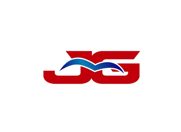 JG carta logo diseño vector — Archivo Imágenes Vectoriales