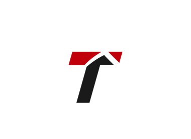 T harfi logo tasarım şablonu elementleri