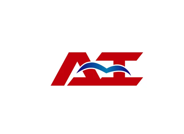 Ai logo lettre design vecteur — Image vectorielle