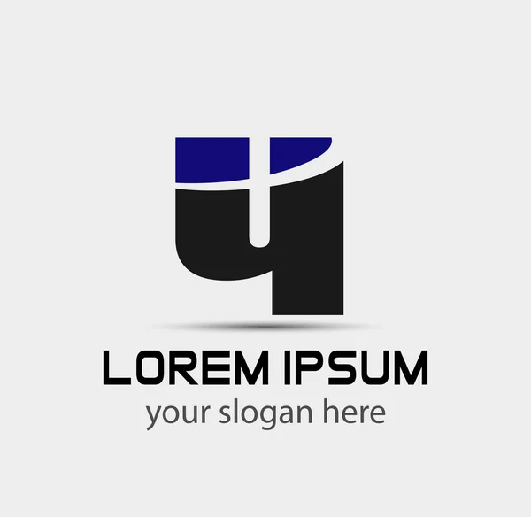 Sayı logo tasarımı. Dört numaralı logosunu görmeniz gerekir. Logo 4 vektör şablonu — Stok Vektör