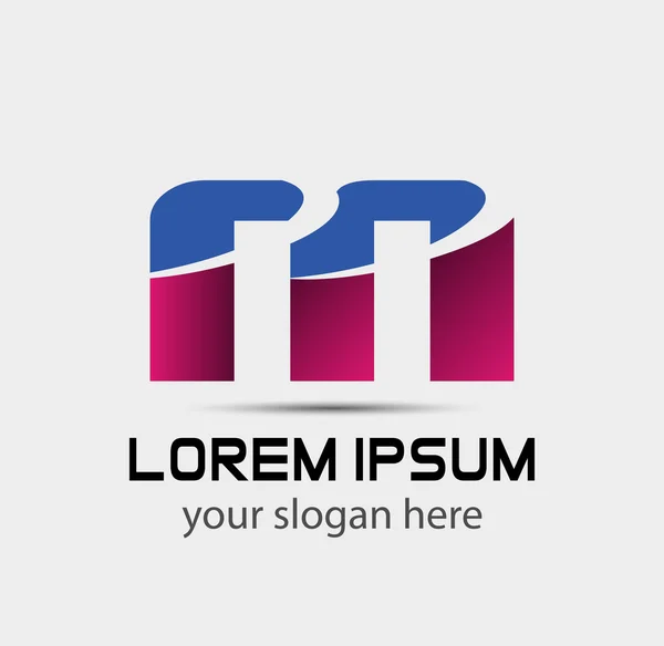 Letter M logo icon design template elements — Stock Vector