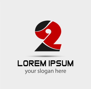 2 numaralı logosunu görmeniz gerekir. Vektör logo tasarım.