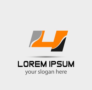 Vektör işareti logo sayı 4