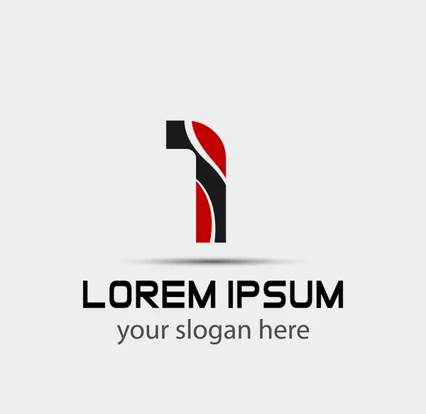 Sayı logo tasarımı. Bir numaralı logosunu görmeniz gerekir. Logo 1 vektör şablonu — Stok Vektör