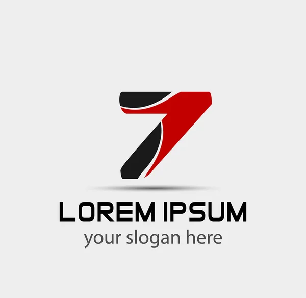 7 numaralı logosunu görmeniz gerekir. Vektör logo tasarım — Stok Vektör