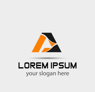 Soyut harf A logo simgesi tasarımı