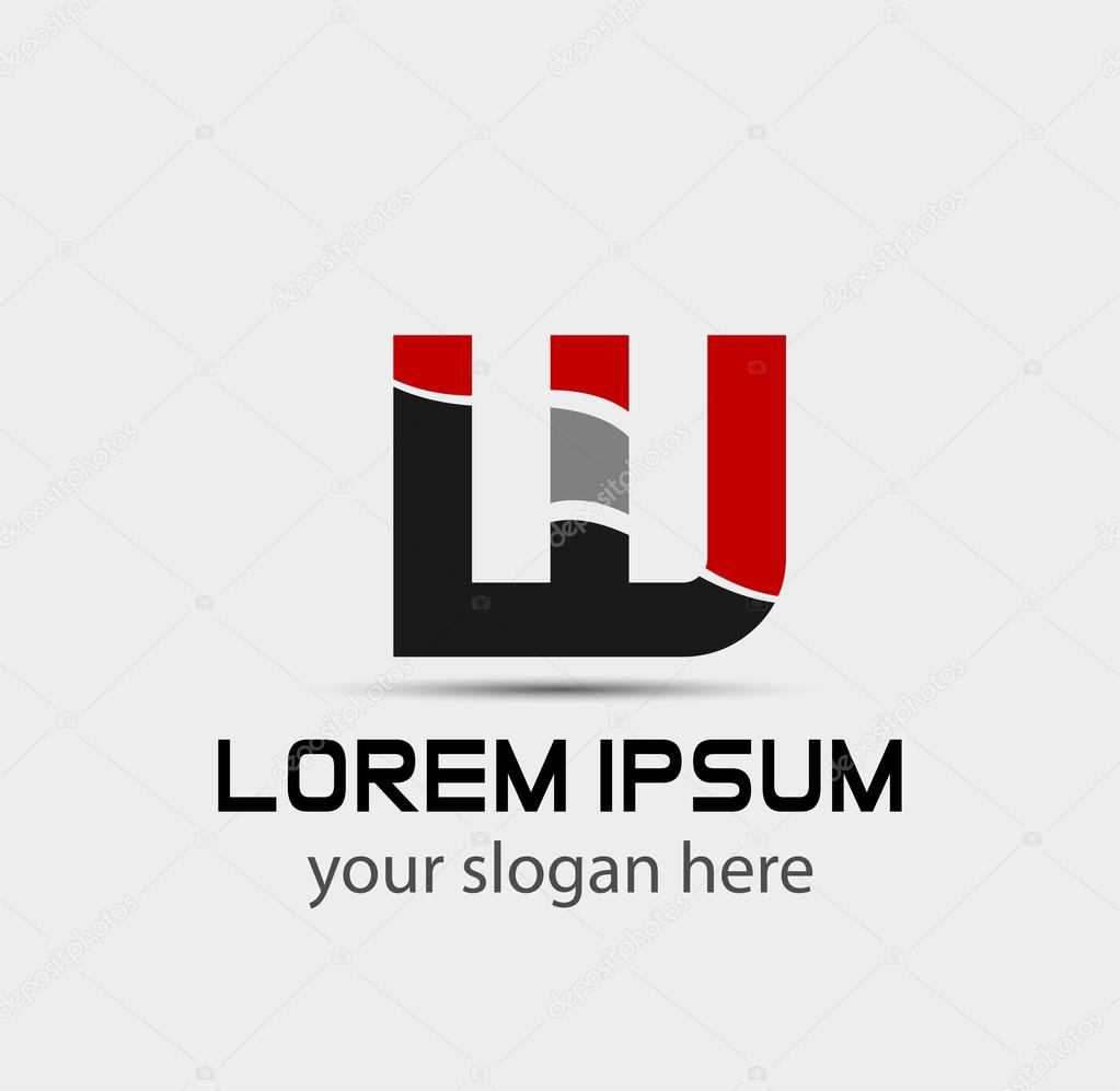 Letter W logo icon design template elements