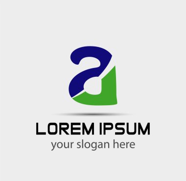 Soyut harf A logo simgesi tasarımı