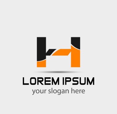 H harfi logo simge tasarlamak