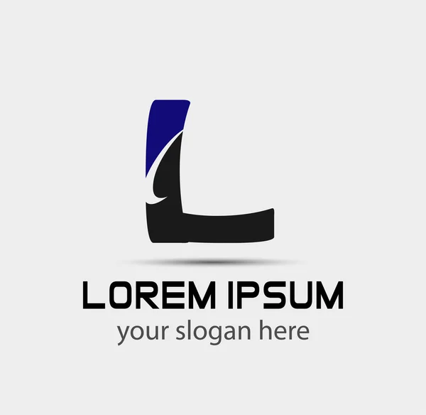 Abstraktní písmeno L logo ikony designu — Stockový vektor