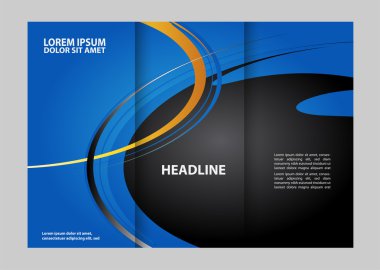 üç katlı kurumsal iş deposu kadar sahte ve broşür tasarımı