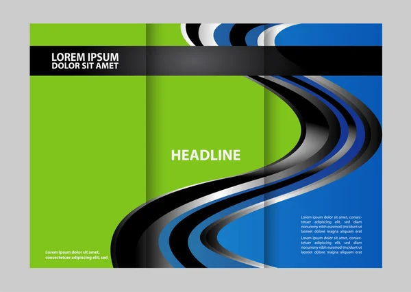 professional business three fold flyer template corporate broch