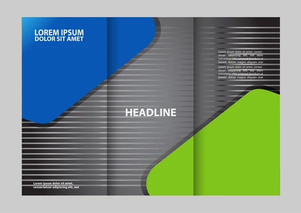 Tri-Fold Magasin d'entreprise Maquette & Brochure Design — Image vectorielle