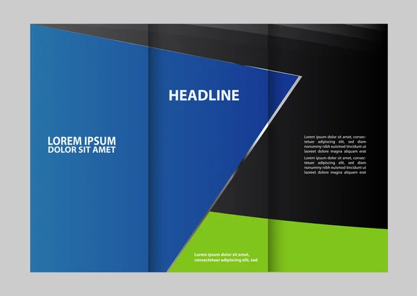 Tri-Fold Corporate Business Store Mock up & broschyr Design — Stock vektor