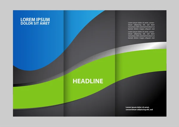 Tri-fold Brochure and Catalog Vector Design Template — Stock Vector