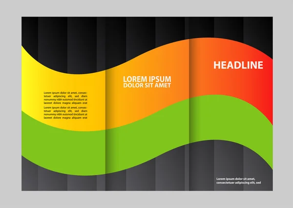 Modèle de conception vectorielle de brochure et de catalogue tricolore — Image vectorielle