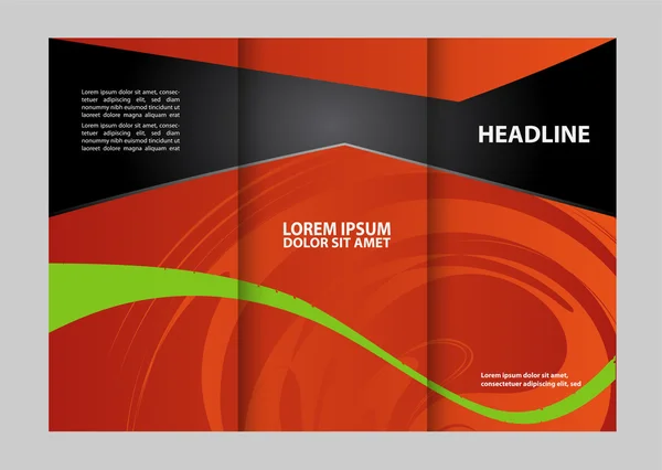 Presentación frontal y posterior de tri página profesional Business Trifold, Flyer, Banner o diseño de plantilla . — Archivo Imágenes Vectoriales