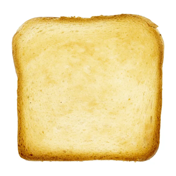 Beyaz Arka Planda Ekmek Dilimleri Üst Manzara — Stok fotoğraf