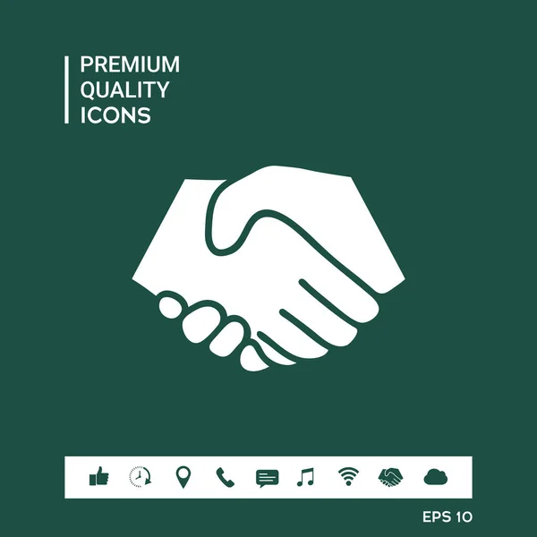 Symbol Handshake Circle Sign ⬇ Vector Image by © sssheina Vector