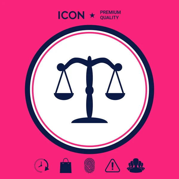 Scales Icon Signs Symbols Graphic Elements Your Design — Stock Vector