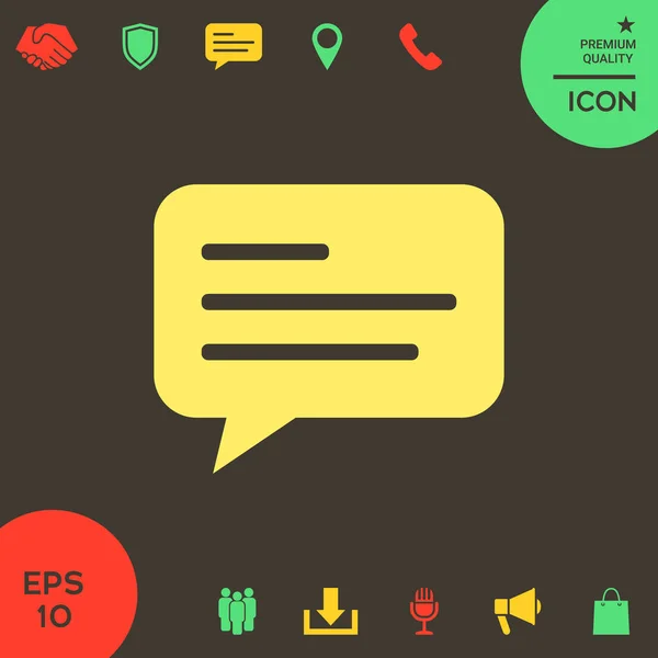 Chat Icon Sign Text Symbol Element Your Design — Stock Vector