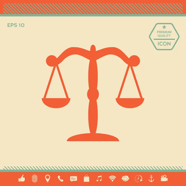 Scales Icon Signs Symbols Graphic Elements Your Design — Stock Vector