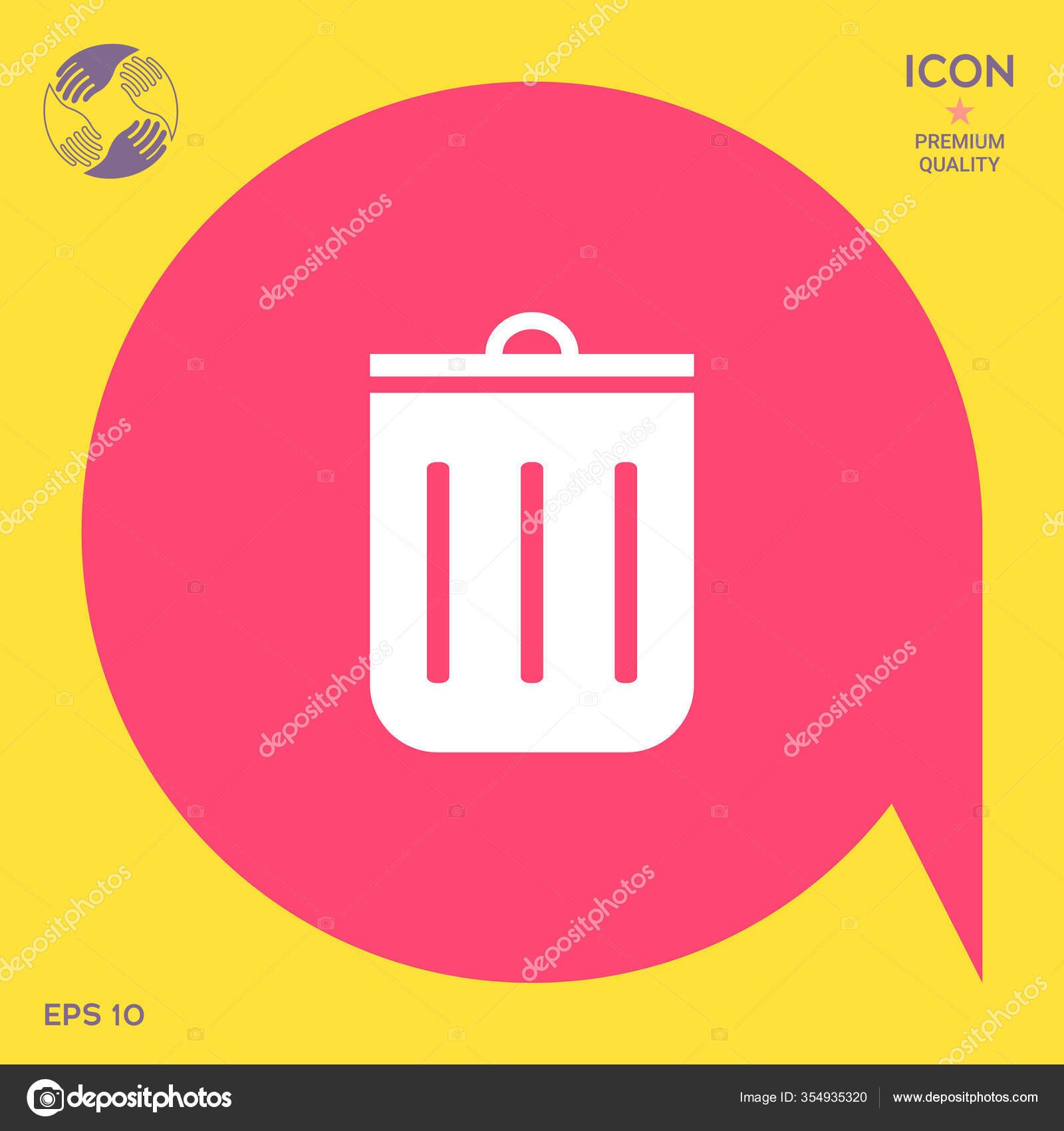 Sampah Dapat Ikon Gambar Vektor Kreatif Stok Vektor C Sssheina 354935320