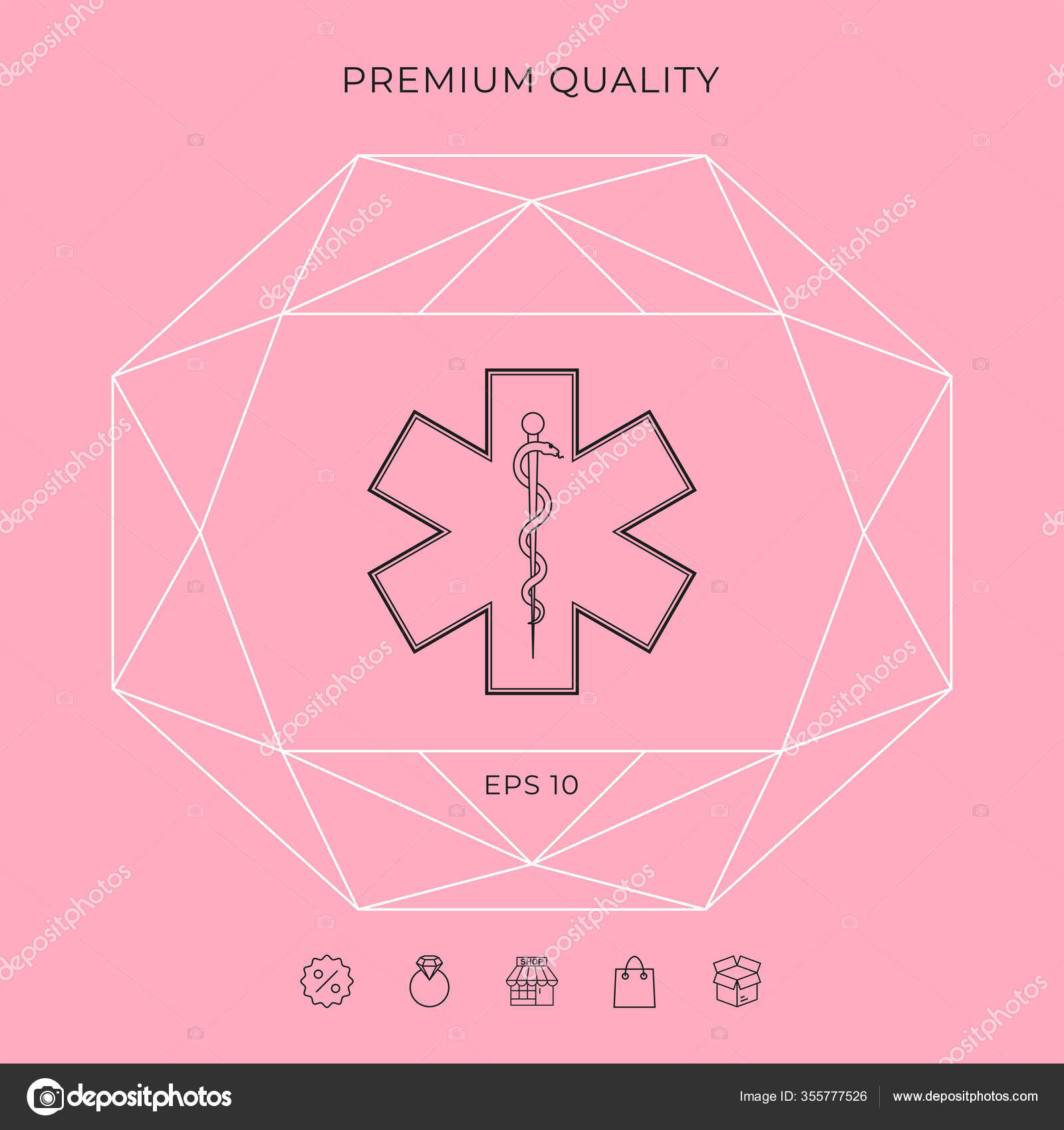 Medical Symbol Star Life Elements Your Design — Stock Vector © sssheina