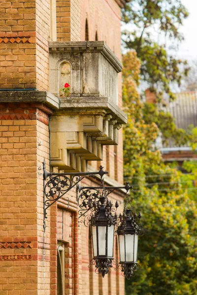 Alte Laterne Der Wand — Stockfoto