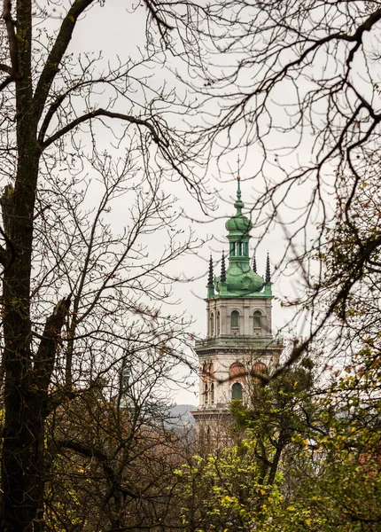 Antigua Torre Parque Lviv —  Fotos de Stock