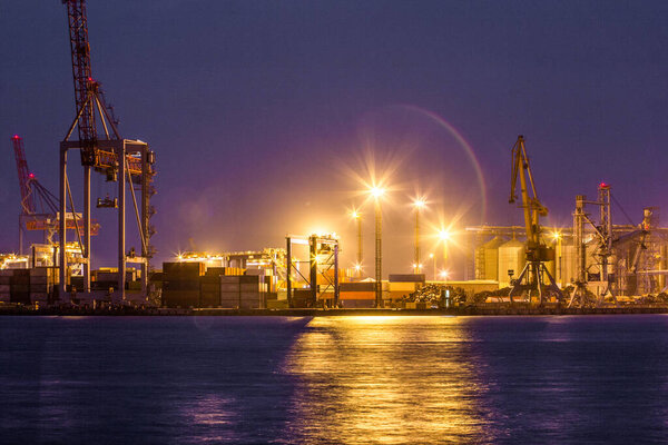 Bright lights of the port
